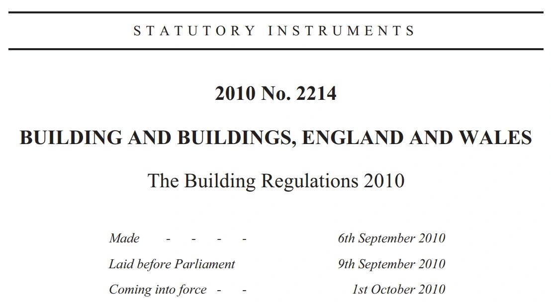Part B of the Building Regulations Fire Safety Technical Note
